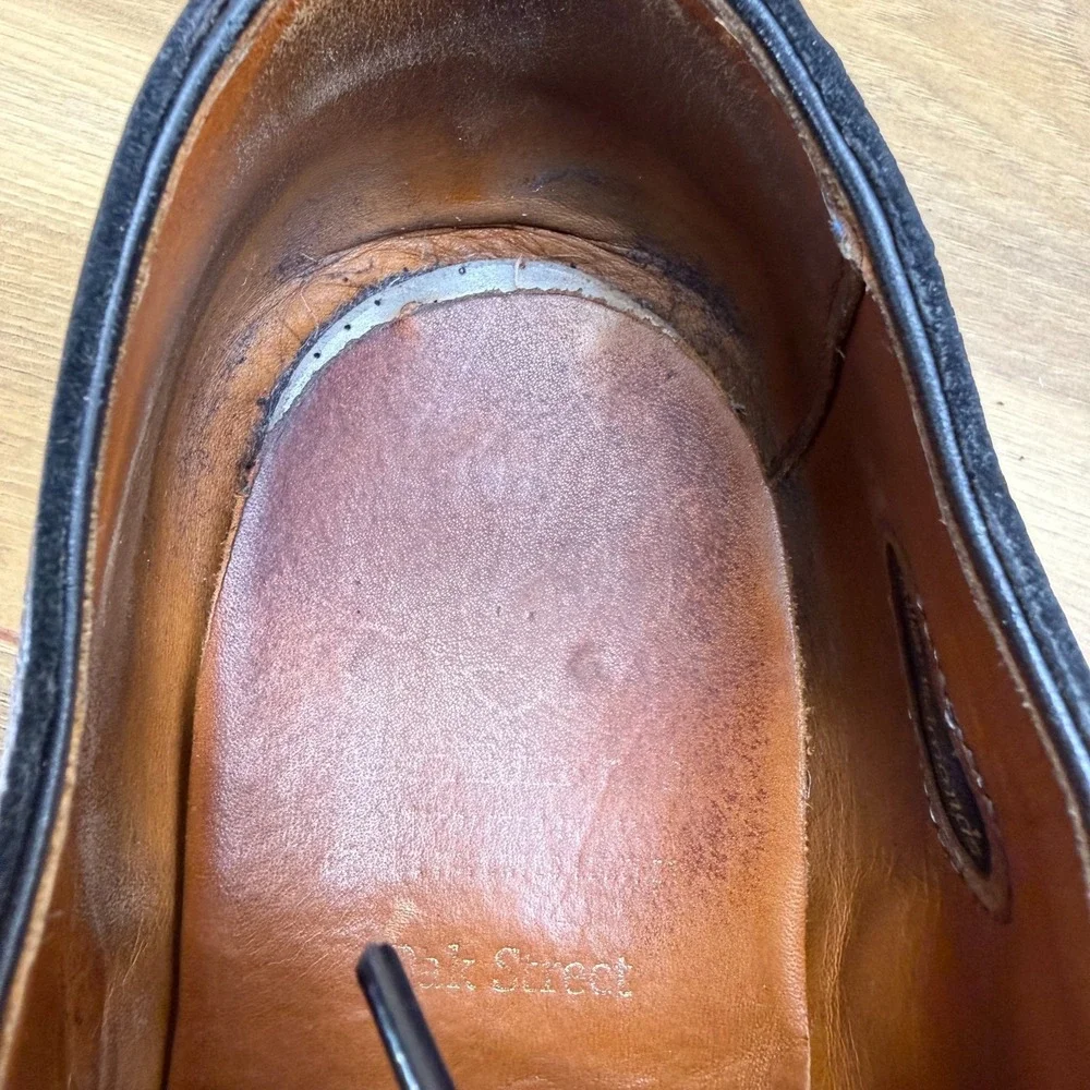Allen Edmonds Oxford Dress Shoes Mens 9.5 E Black Business Money Cap Toe Dainite
